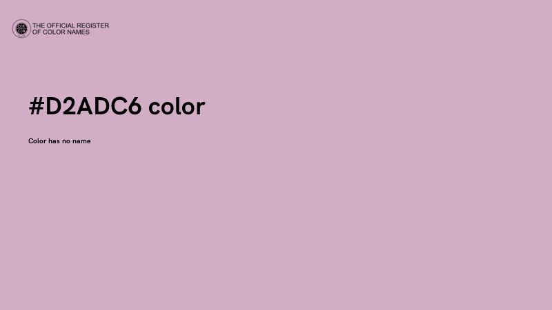 #D2ADC6 color image