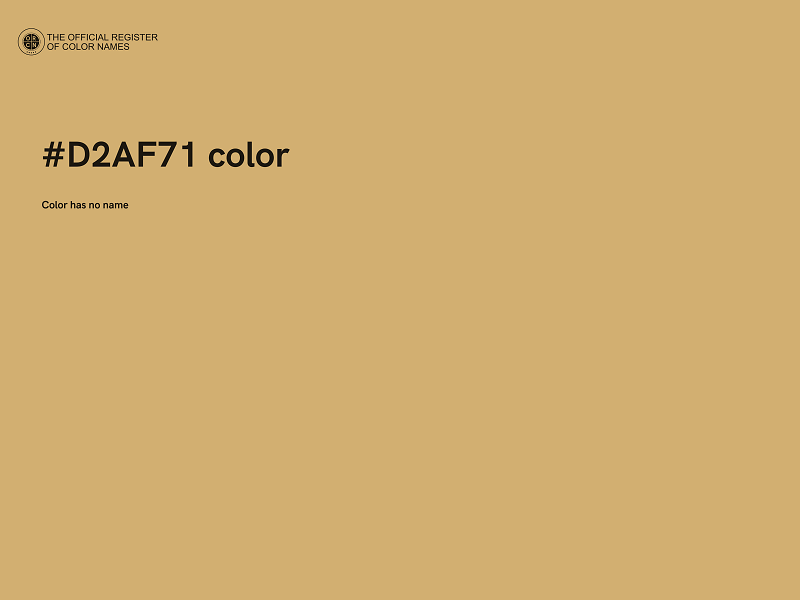 #D2AF71 color image