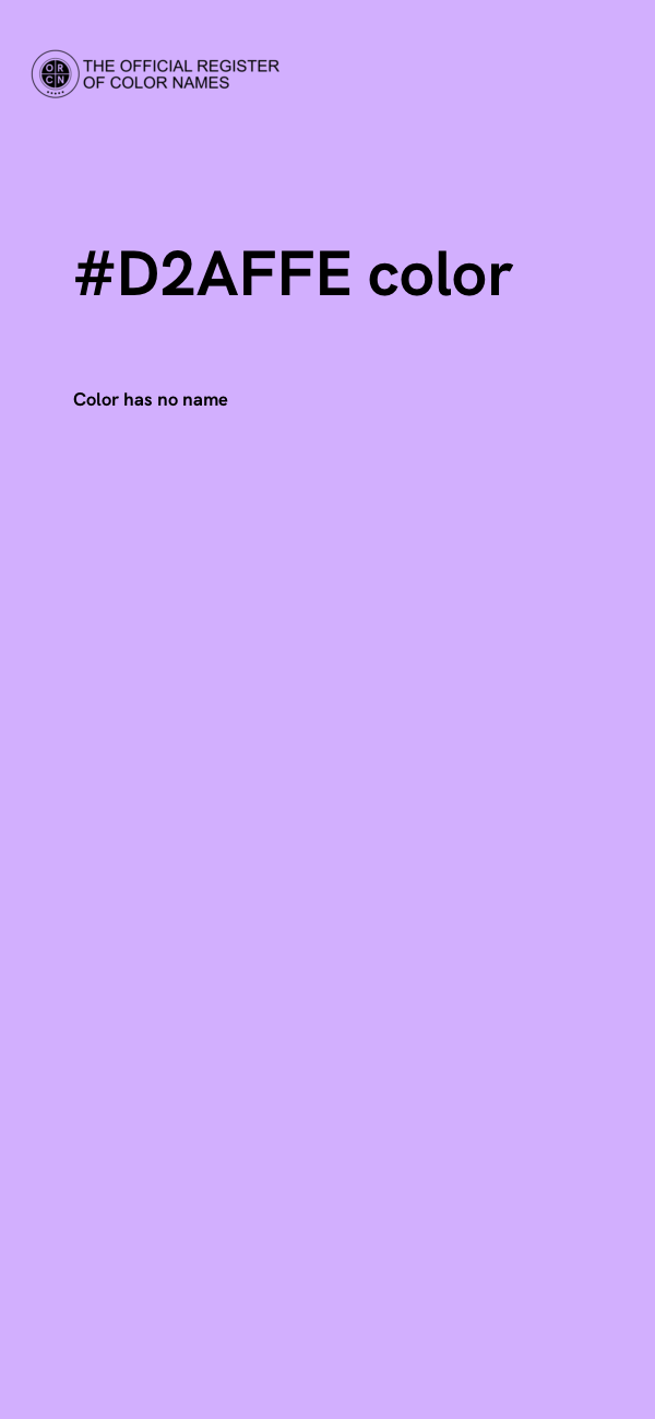 #D2AFFE color image