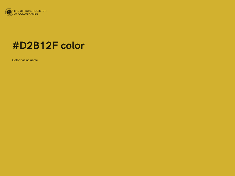 #D2B12F color image