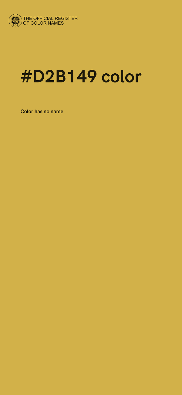 #D2B149 color image
