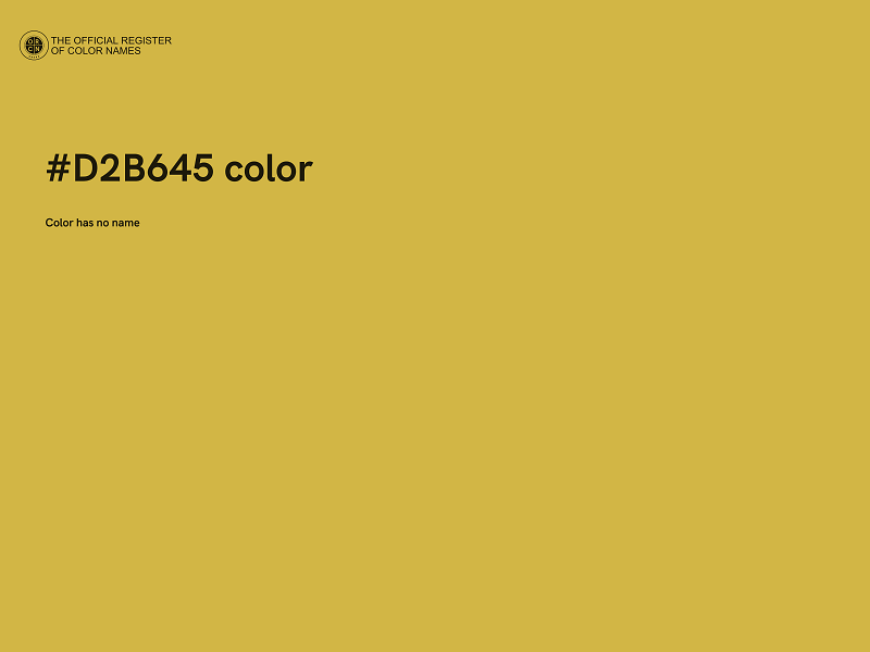 #D2B645 color image