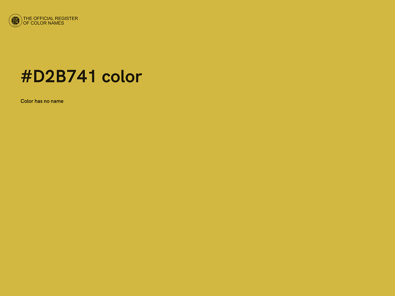 #D2B741 color image