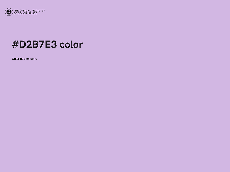 #D2B7E3 color image