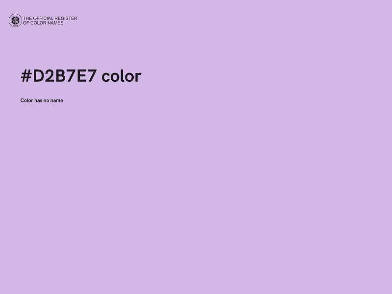 #D2B7E7 color image