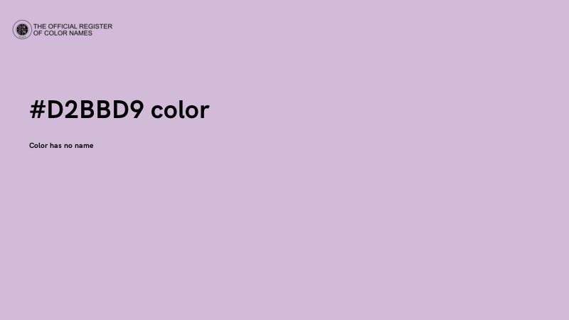 #D2BBD9 color image