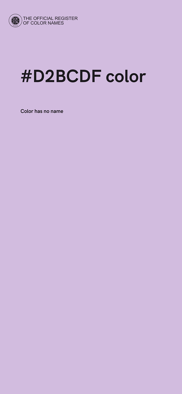 #D2BCDF color image