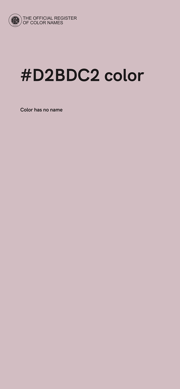#D2BDC2 color image