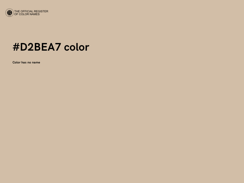 #D2BEA7 color image
