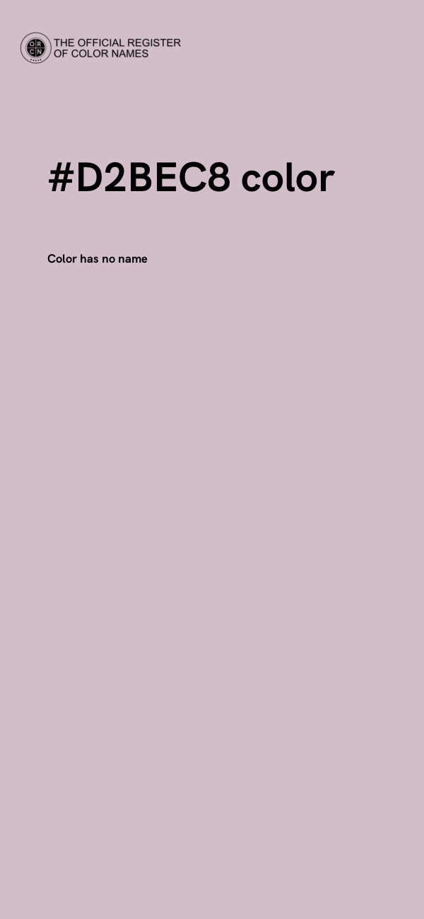 #D2BEC8 color image