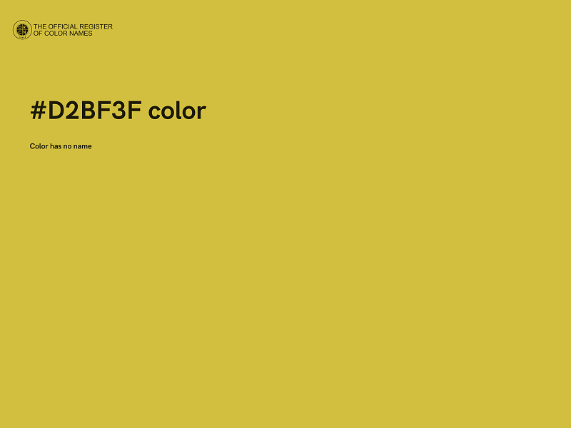 #D2BF3F color image