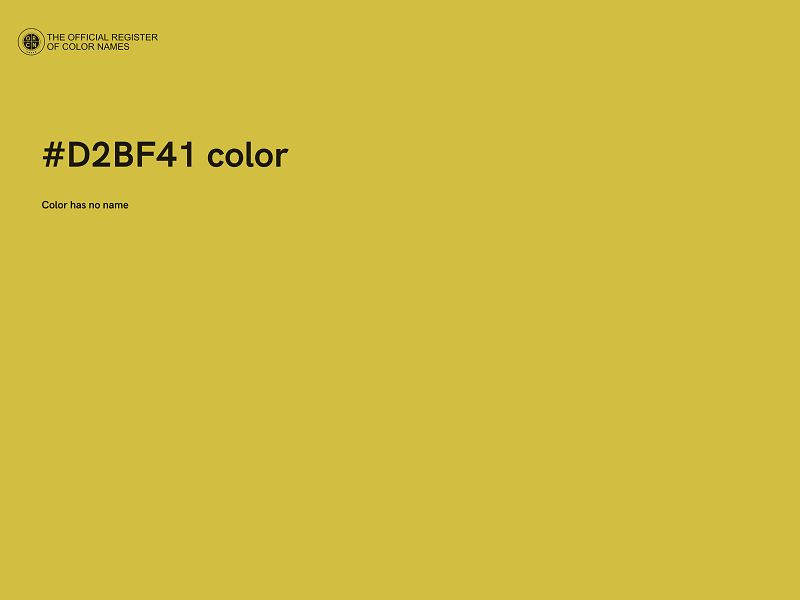 #D2BF41 color image