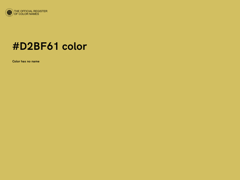 #D2BF61 color image