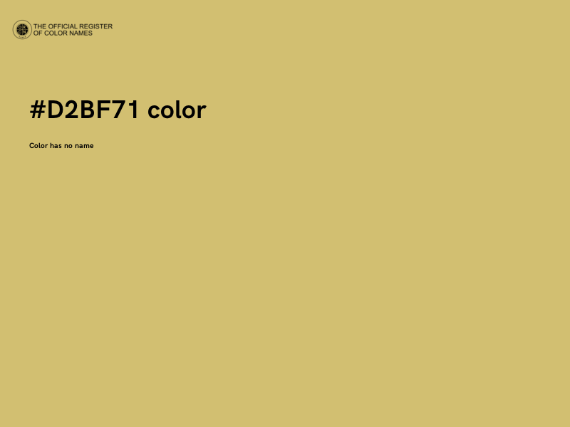 #D2BF71 color image