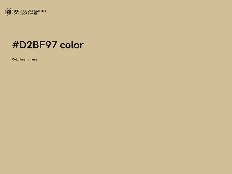 #D2BF97 color image