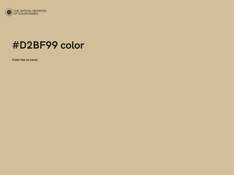 #D2BF99 color image