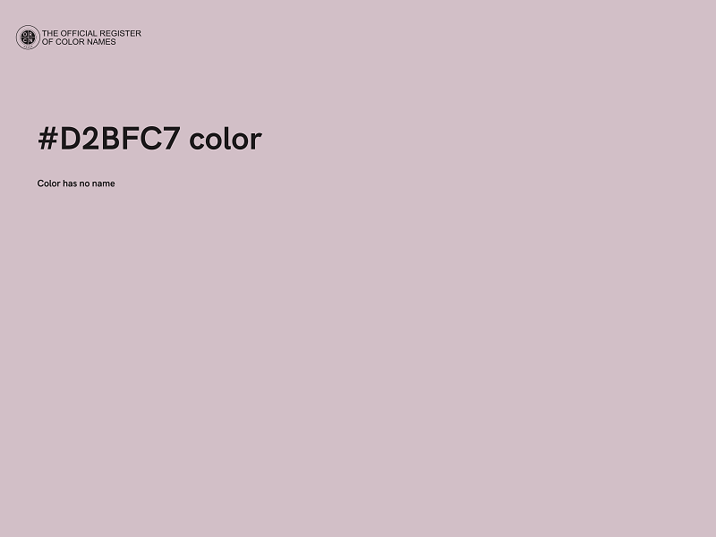 #D2BFC7 color image