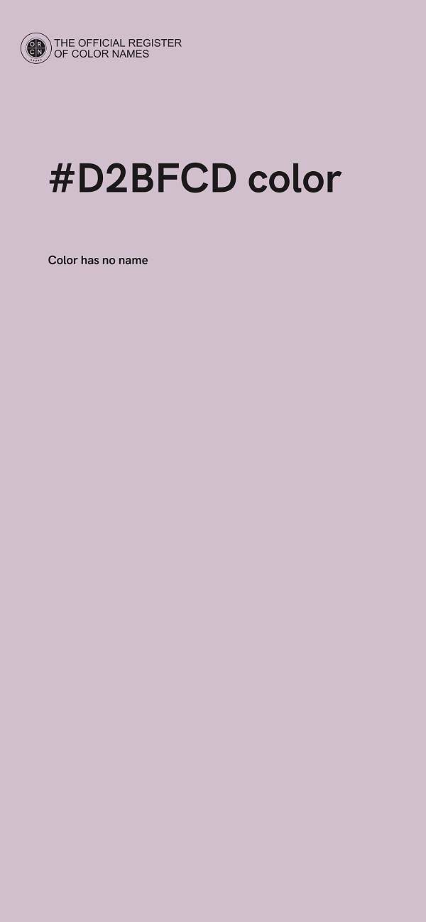 #D2BFCD color image