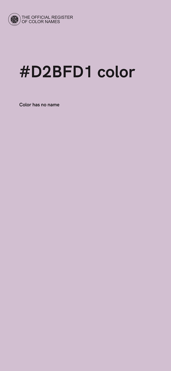 #D2BFD1 color image