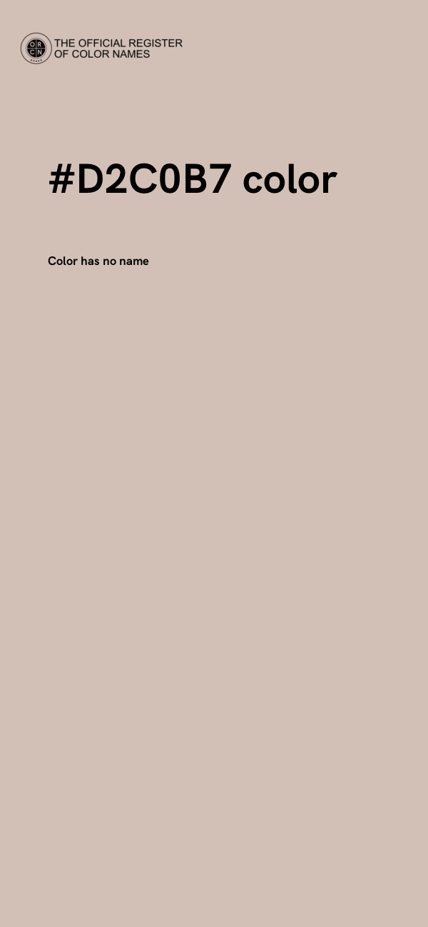 #D2C0B7 color image