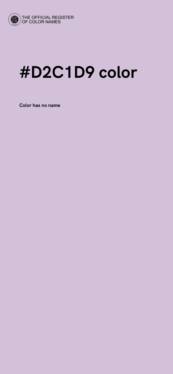 #D2C1D9 color image