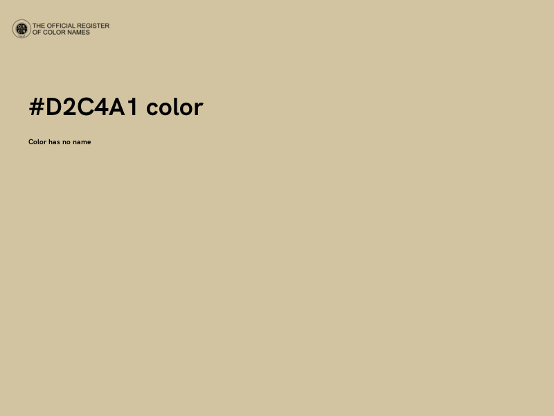 #D2C4A1 color image