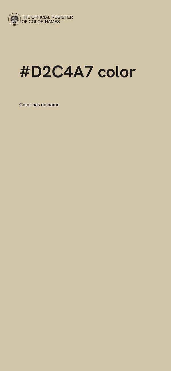 #D2C4A7 color image
