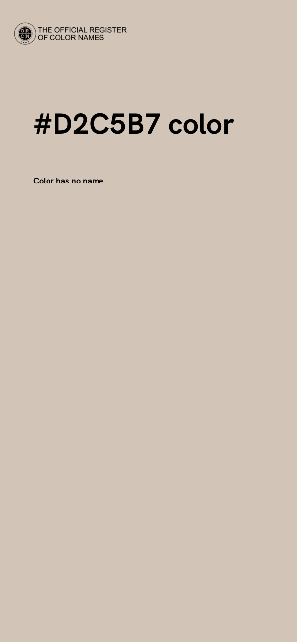 #D2C5B7 color image