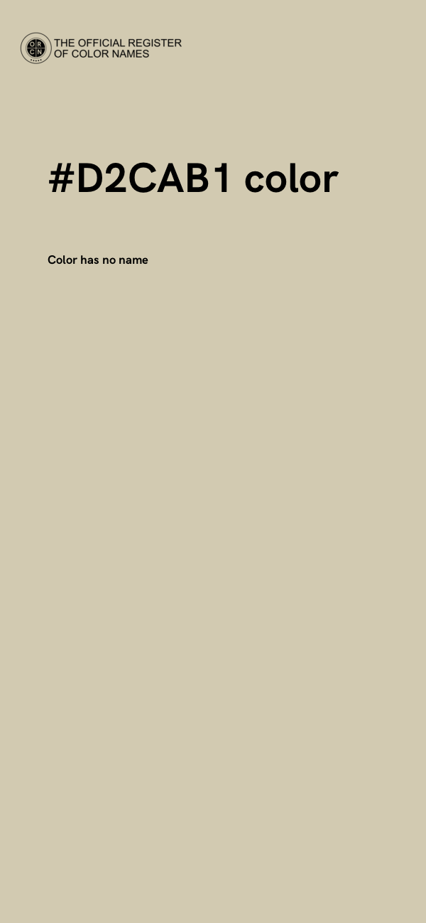 #D2CAB1 color image