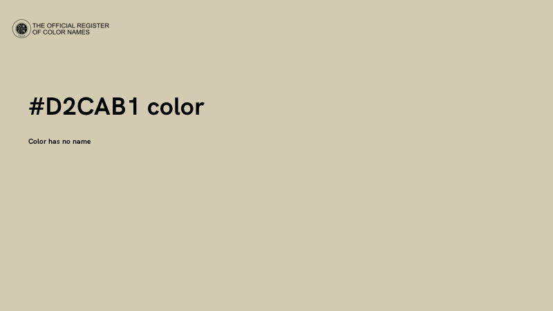 #D2CAB1 color image