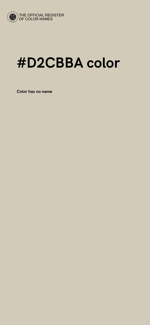 #D2CBBA color image