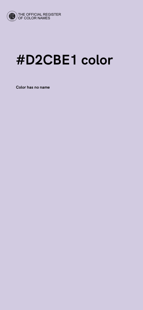 #D2CBE1 color image