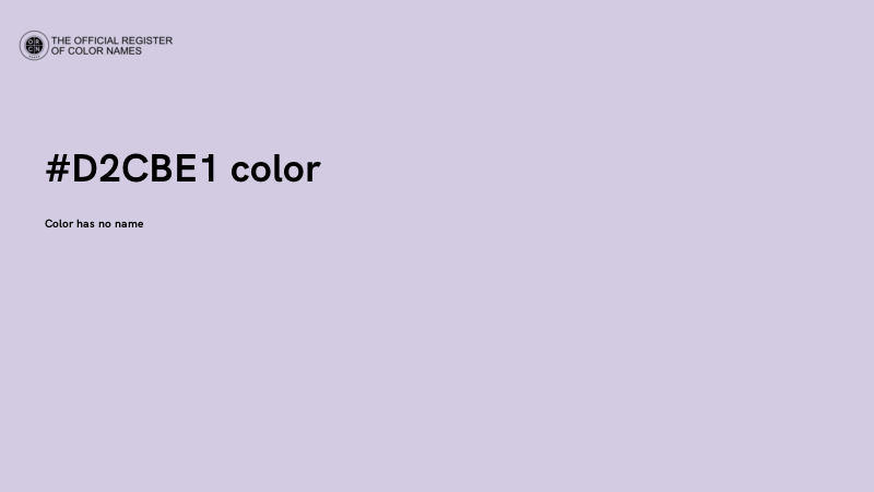 #D2CBE1 color image