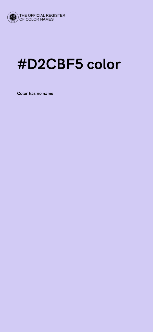 #D2CBF5 color image
