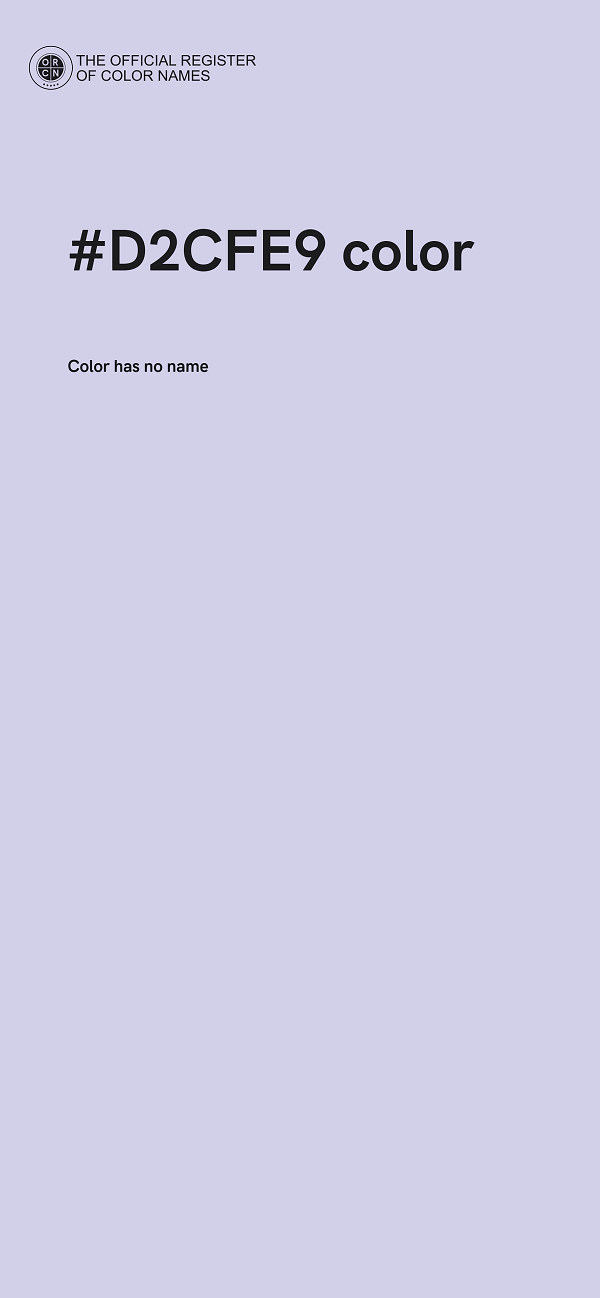#D2CFE9 color image