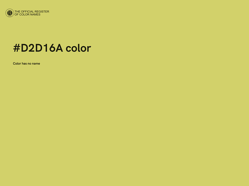 #D2D16A color image