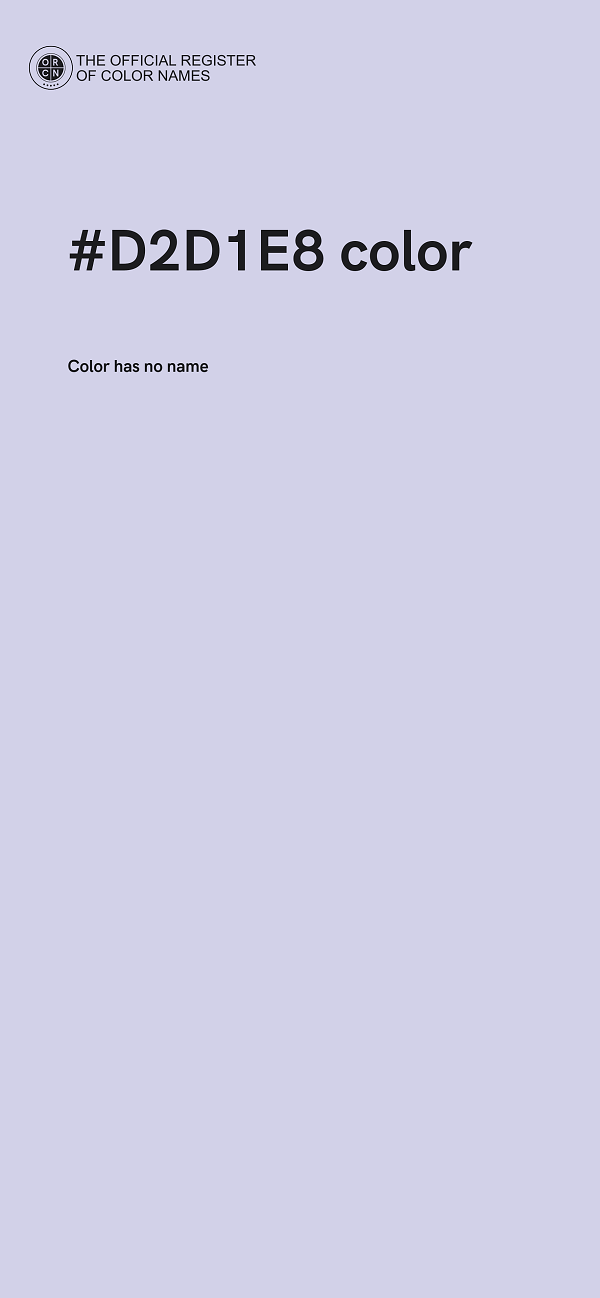 #D2D1E8 color image