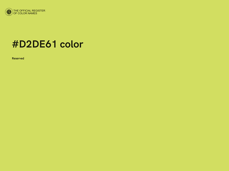 #D2DE61 color image