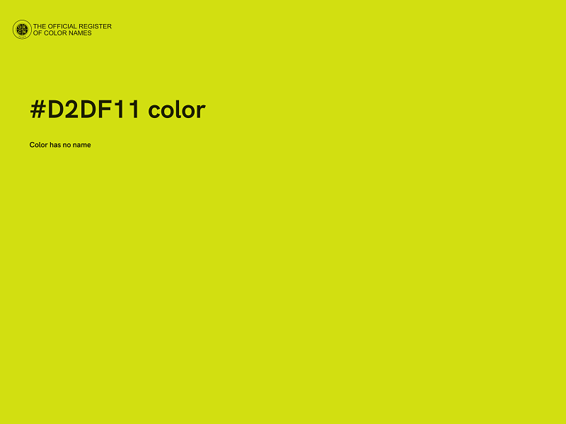 #D2DF11 color image