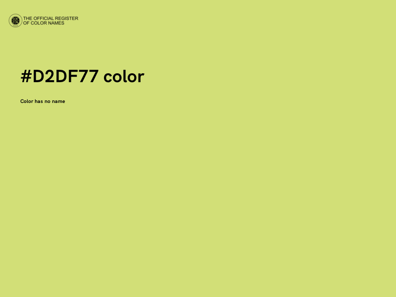 #D2DF77 color image
