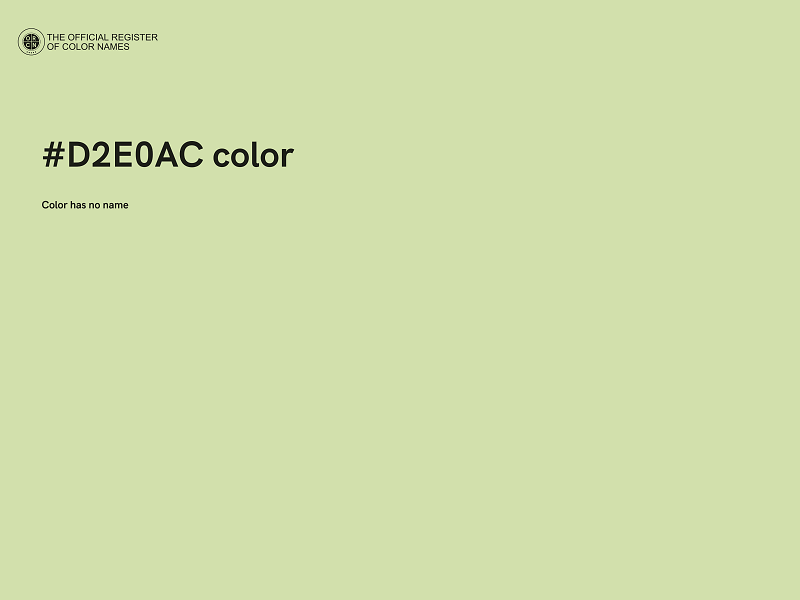 #D2E0AC color image