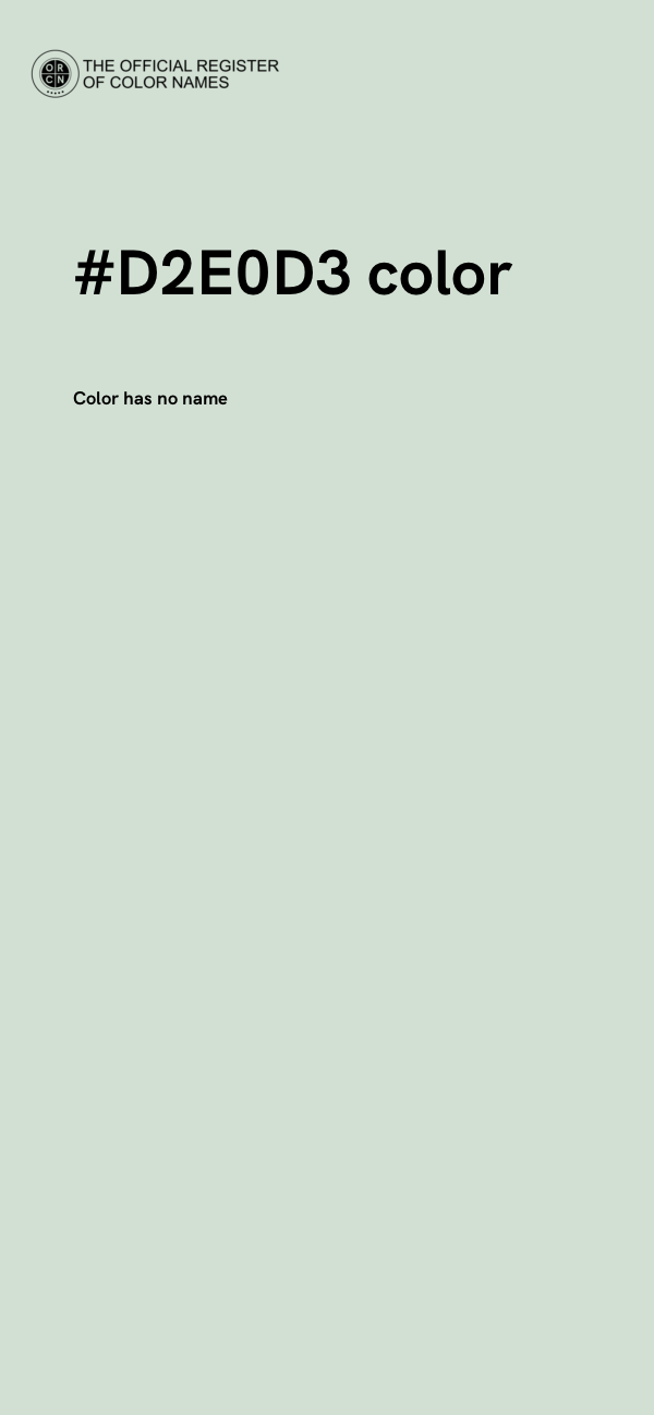 #D2E0D3 color image
