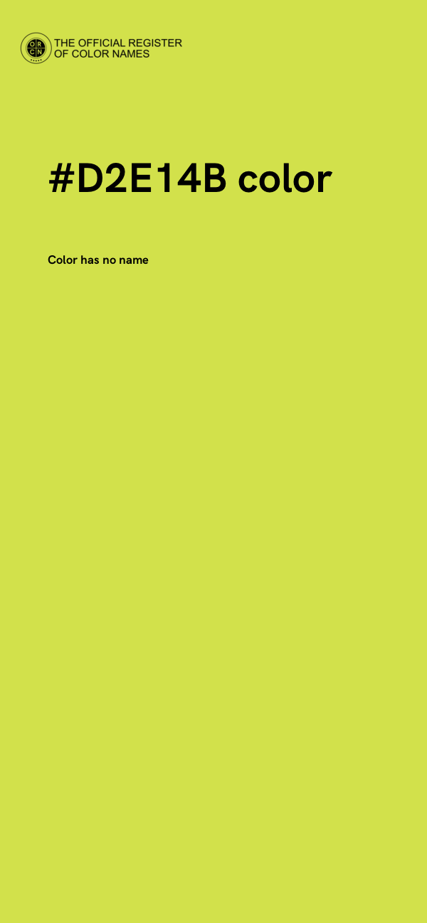 #D2E14B color image