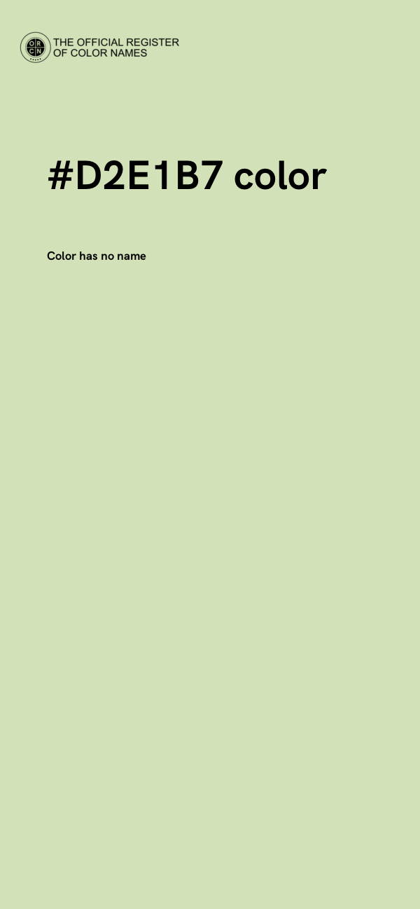 #D2E1B7 color image