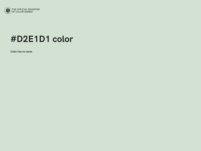 #D2E1D1 color image