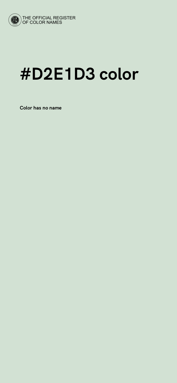 #D2E1D3 color image