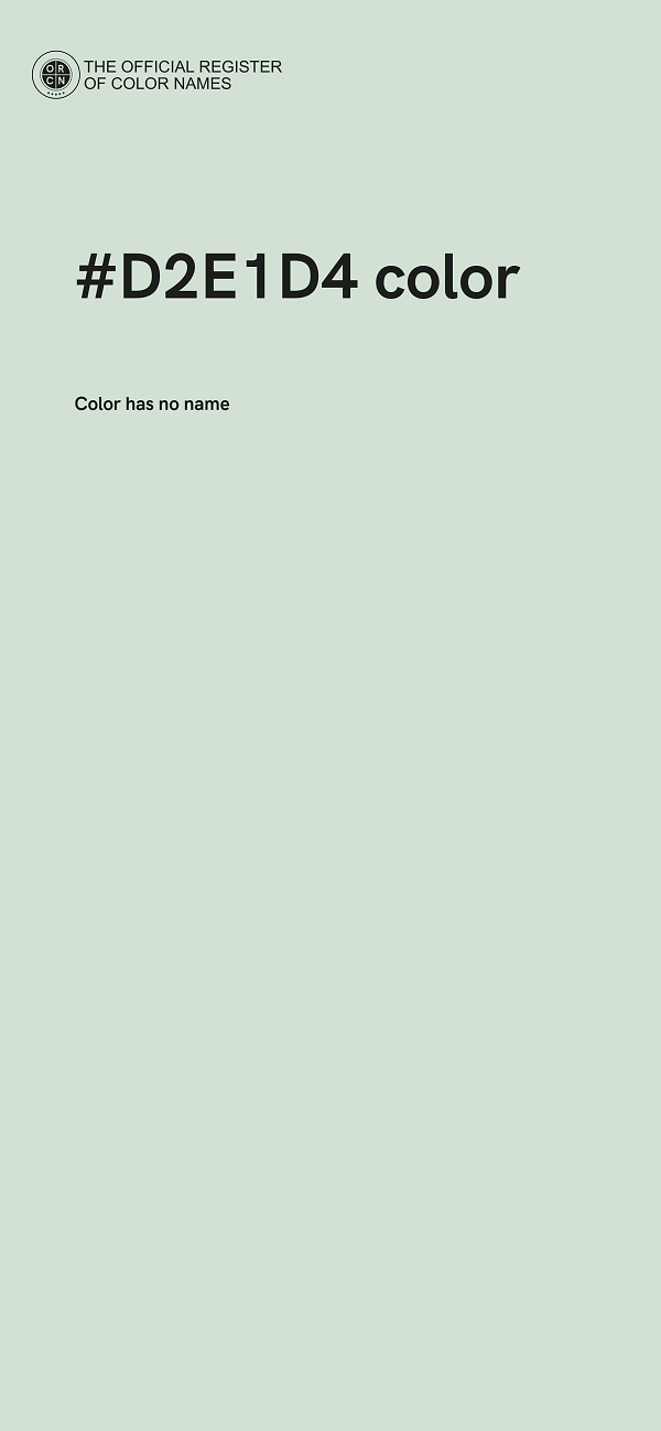 #D2E1D4 color image