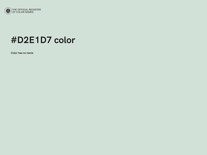 #D2E1D7 color image