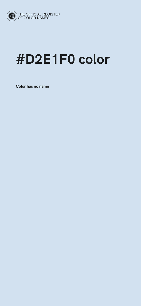 #D2E1F0 color image