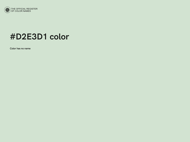 #D2E3D1 color image